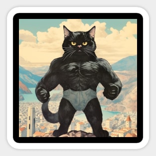 Muscle Meow: The Adorably Buff Felines - Boss Sticker